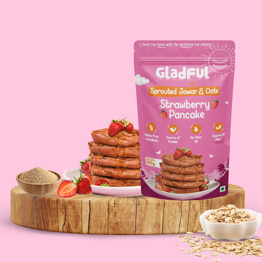 Gladful Strawberry Pancakes with Jowar and Oats - 150gms